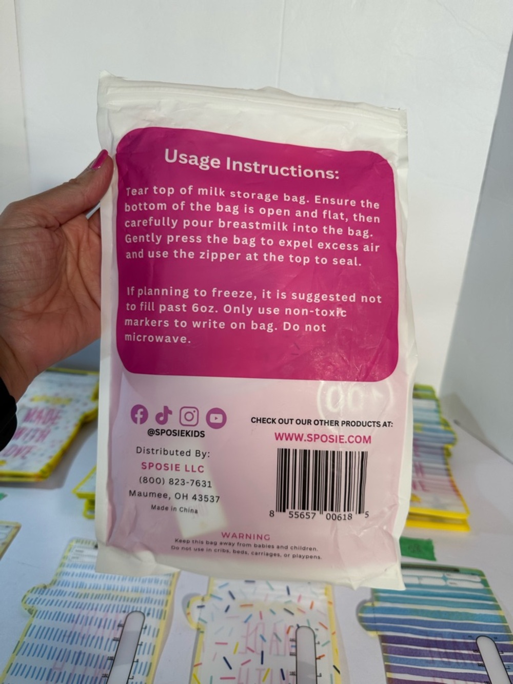 Sposie Breastmilk Storage Bag Freezer Bags with Pour Spout 8 Oz 100 Count *Open* - Picture 12 of 12